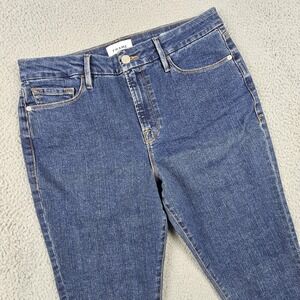 Frame Le Mini Boot Jeans Women 31 Blue Somerland Dark Wash Stretch LMB458